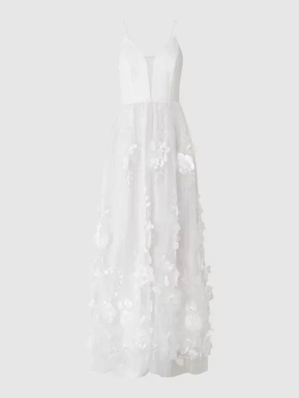 Apart Glamour Brautkleid Mit Blüten-Applikationen – Offwhite 3