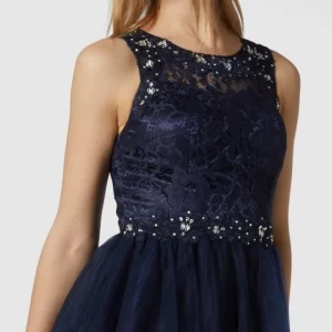 Laona Cocktailkleid Mit Floraler Spitze – Dunkelblau 11