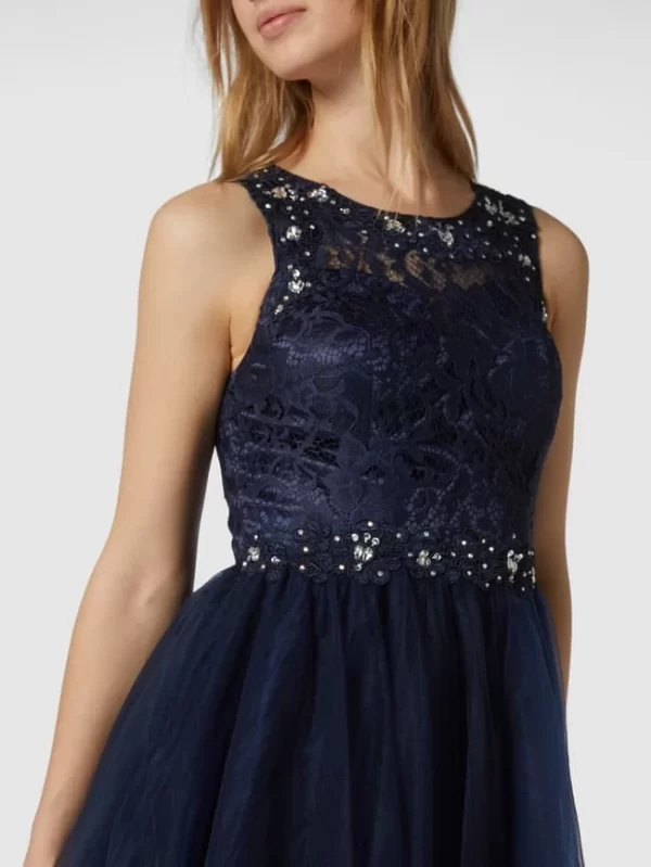 Laona Cocktailkleid Mit Floraler Spitze – Dunkelblau 4