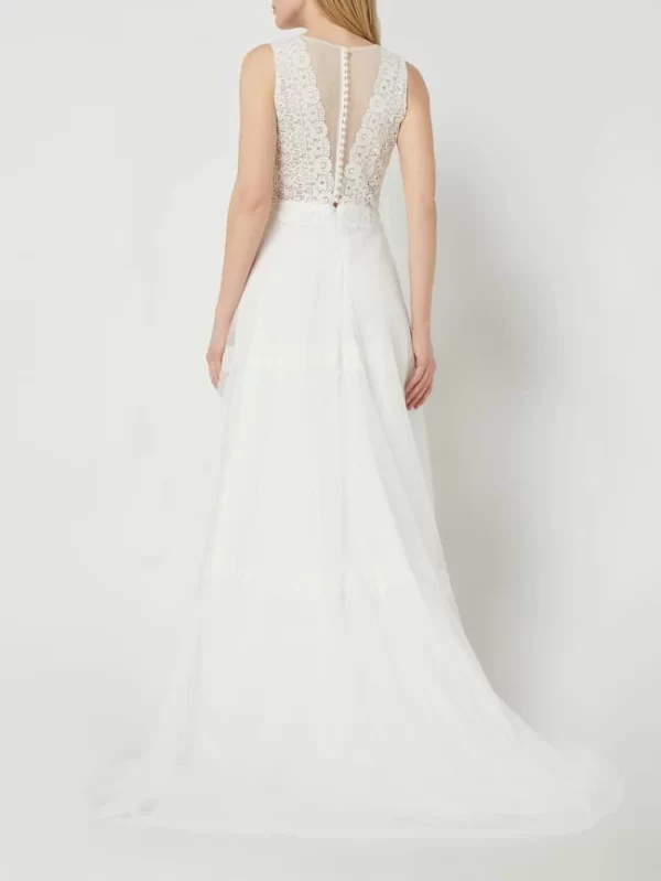Luxuar Brautkleid Mit Schleppe – Offwhite 5