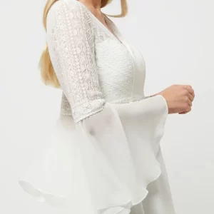 Luxuar Brautkleid Mit Trompetenärmeln – Offwhite 12