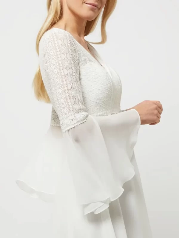 Luxuar Brautkleid Mit Trompetenärmeln – Offwhite 4