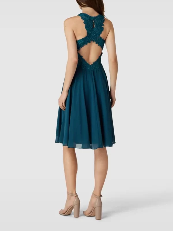 Mascara Cocktailkleid Mit Zierbesatz – Petrol 6