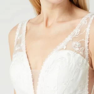 Luxuar Brautkleid Aus Tüll Mit Cut Outs – Offwhite 10