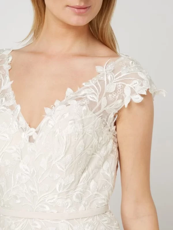 Luxuar Two-Tone-Brautkleid Aus Tüll Mit Stickereien – Offwhite 4