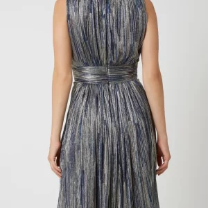 Swing Cocktailkleid Mit Effektgarn – Metallic Blau 15