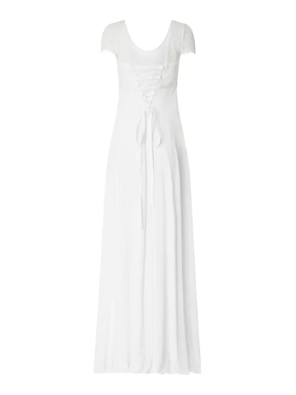 Luxuar Brautkleid Mit Zierschleife – Offwhite 8