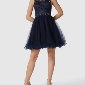 Laona Cocktailkleid Mit Floraler Spitze – Dunkelblau 13
