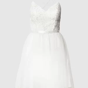 Laona Cocktailkleid Mit Zierperlen Und Floralen Stickereien – Weiß 10