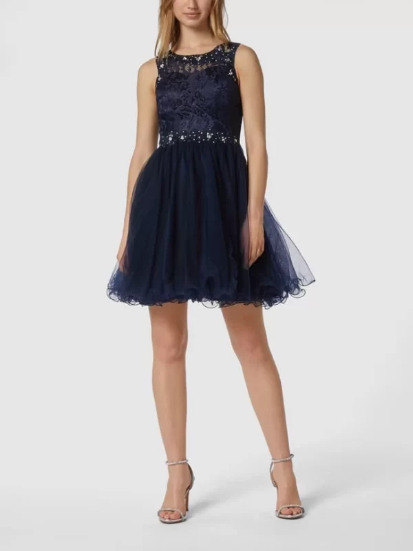 Laona Cocktailkleid Mit Floraler Spitze – Dunkelblau 1