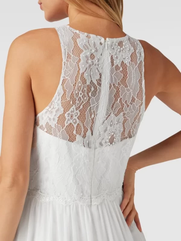 Mascara Abendkleid Mit Floralen Stickereien Und Zierperlen – Offwhite 7