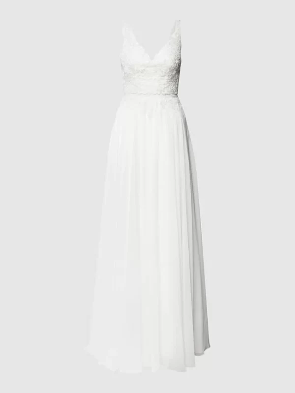 Mascara Brautkleid Mit Floraler Stickerei – Offwhite 3