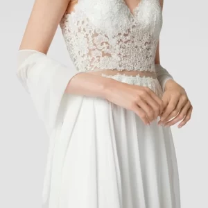 Mascara Brautkleid Mit Floraler Stickerei – Offwhite 18