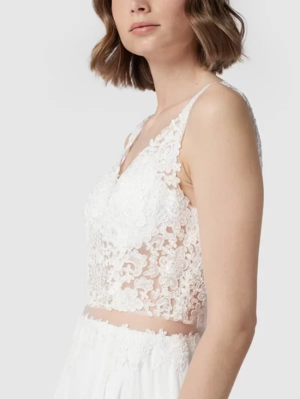 Mascara Brautkleid Mit Floraler Stickerei – Offwhite 4