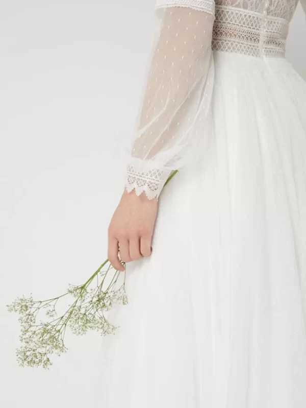 Luxuar Brautkleid Mit Häkelspitze – Offwhite 6