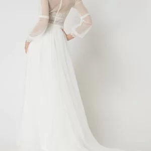 Luxuar Brautkleid Mit Häkelspitze – Offwhite 21