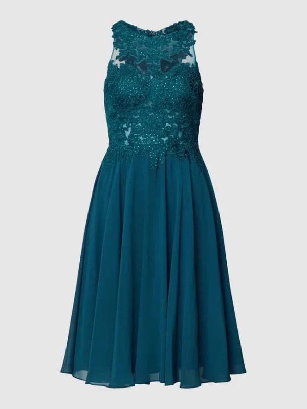 Mascara Cocktailkleid Mit Zierbesatz – Petrol 3