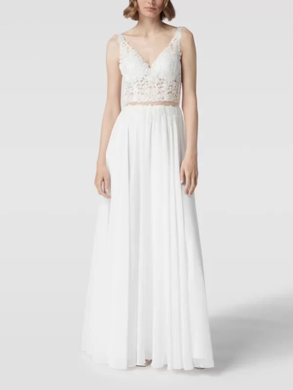 Mascara Brautkleid Mit Floraler Stickerei – Offwhite 1