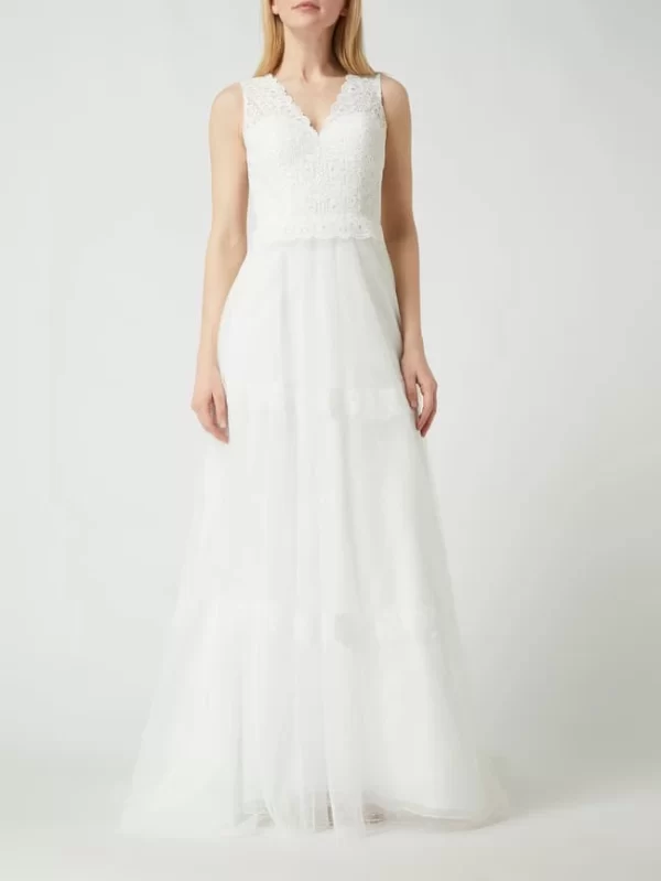 Luxuar Brautkleid Mit Schleppe – Offwhite 1