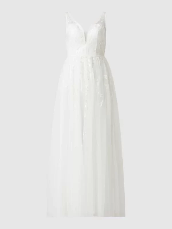 Luxuar Brautkleid Aus Tüll Mit Cut Outs – Offwhite 3