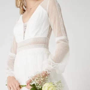 Luxuar Brautkleid Mit Häkelspitze – Offwhite 15