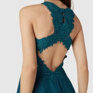 Mascara Cocktailkleid Mit Zierbesatz – Petrol 11