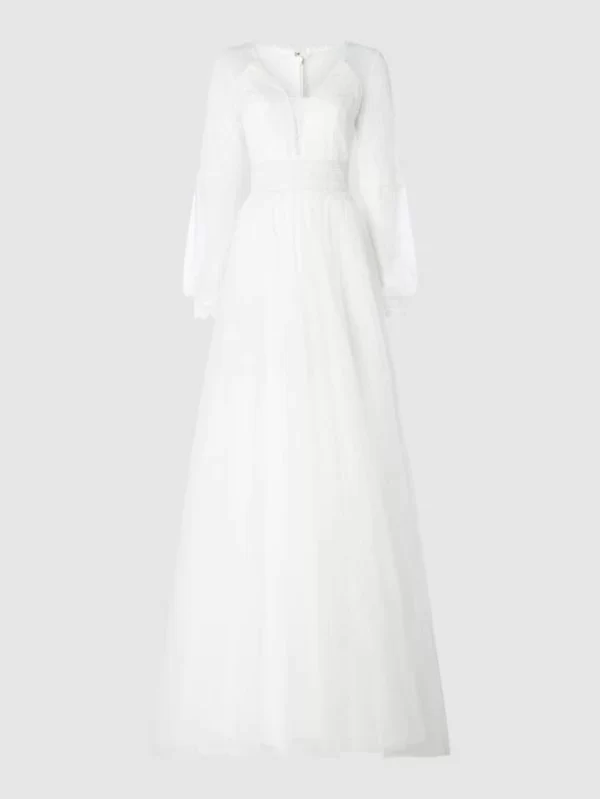 Luxuar Brautkleid Mit Häkelspitze – Offwhite 3