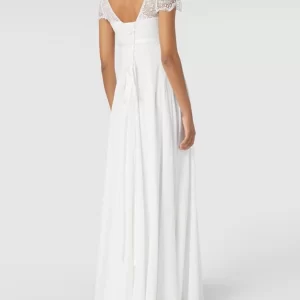 Luxuar Brautkleid Mit Zierschleife – Offwhite 17